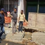 गांधी चौक में निर्माणाधीन सीसी नाली में भारी खामियां, जांच की उठी मांग mns24.in